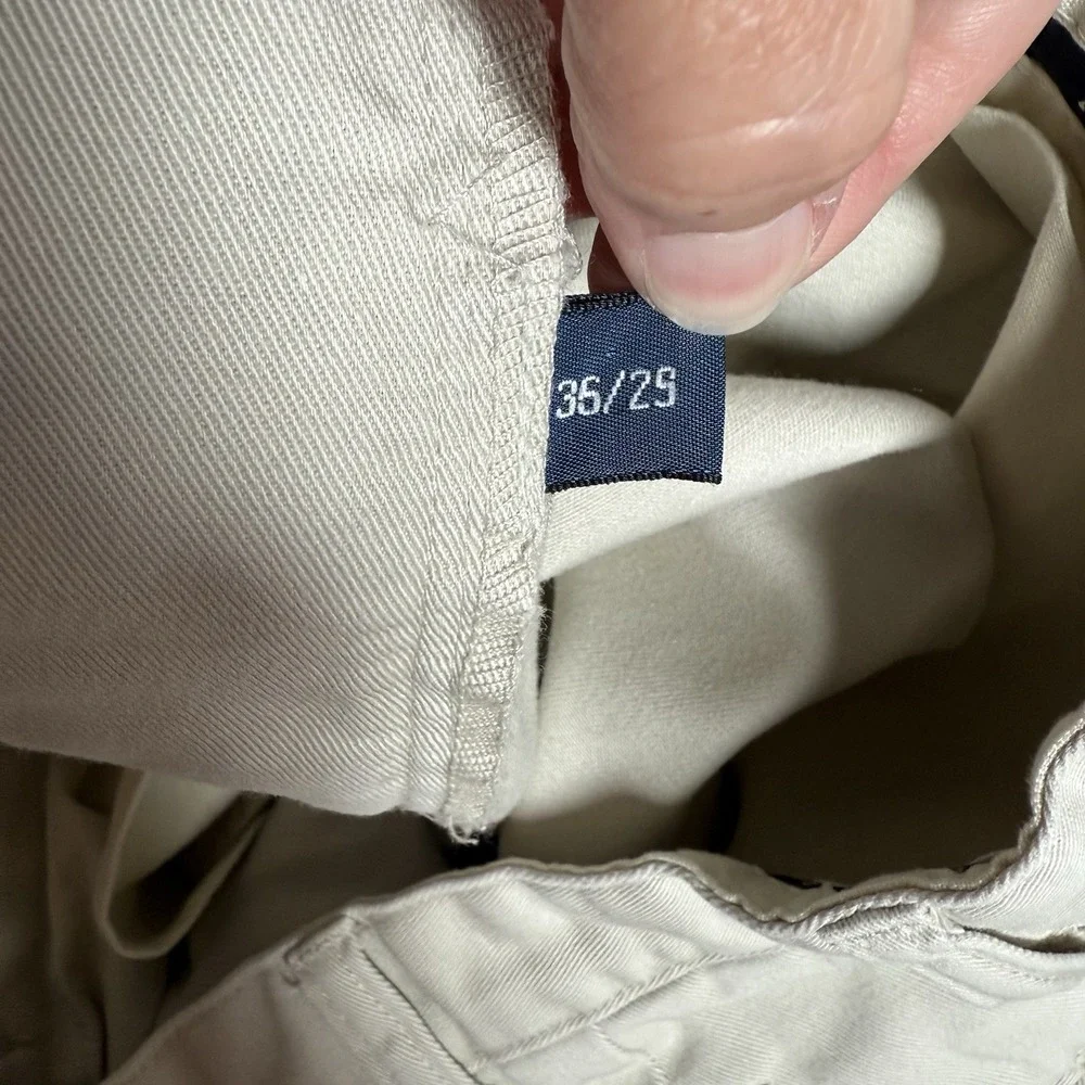 Polo Ralph Lauren Pants Men's 35x29 Beige‎ Straight Leg Pleated Front Baggy Prep